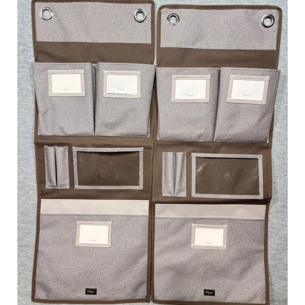 Thirty-One Hanging Wall‎ Organizers Set of 3 Woodblock Pin Dot Storage Pockets